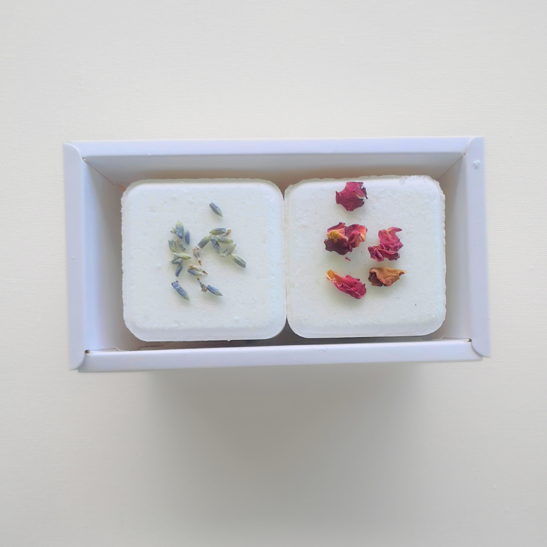Lavender Haze Bath Bomb Set | Lavender and Rose Petal