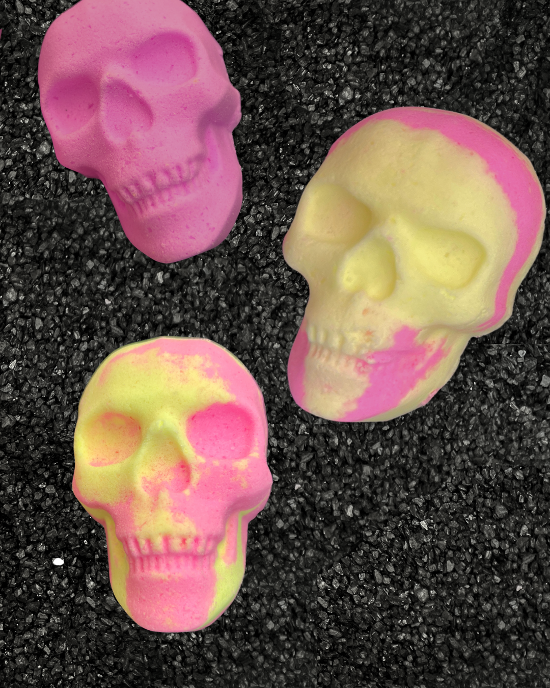 Skull Bath Bomb | Colorful Cotton Candy Halloween Soak