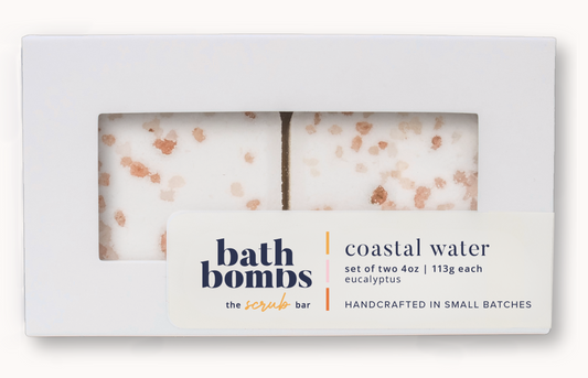Coastal Water Bath Bomb Set | Eucalyptus and Himalayan Salt