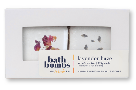 Lavender Haze Bath Bomb Set | Lavender and Rose Petal