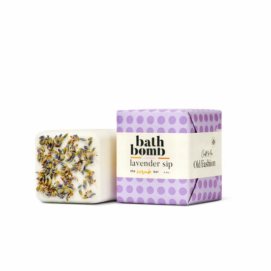 Call Me Old Fashion lavender bath soak, featuring all-natural bath bombs for soothing relaxation by The Scrub Bar