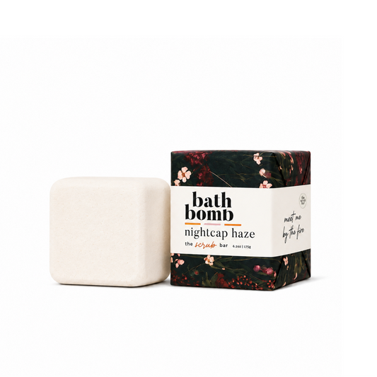 Nightcap Haze bath bomb from The Scrub Bar fall collection