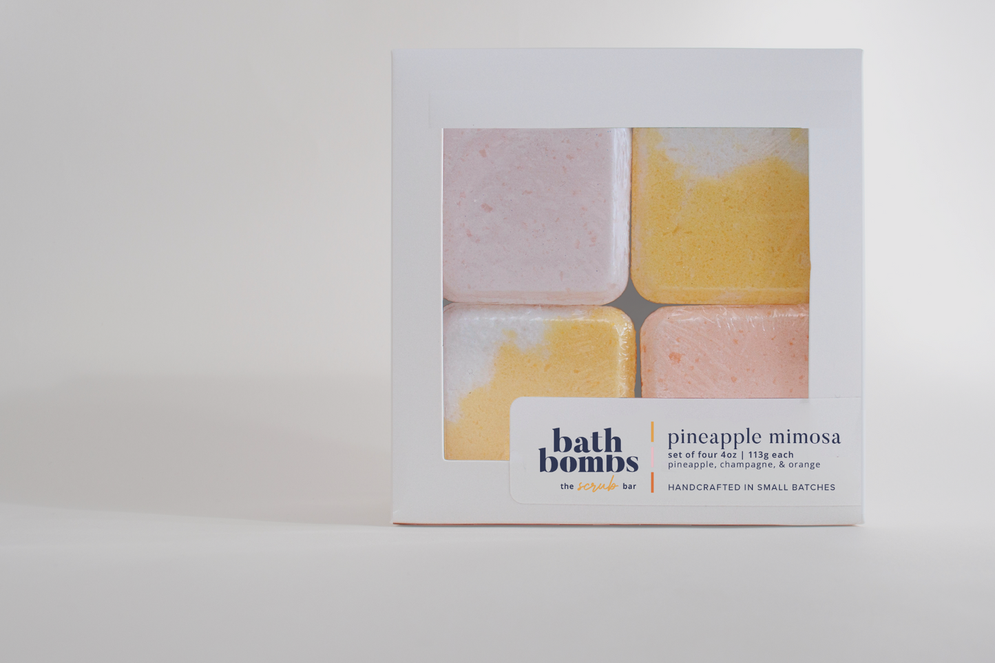 Pineapple Mimosa Bath Bombs Set | 4Pack Bubbly Bath Bombs