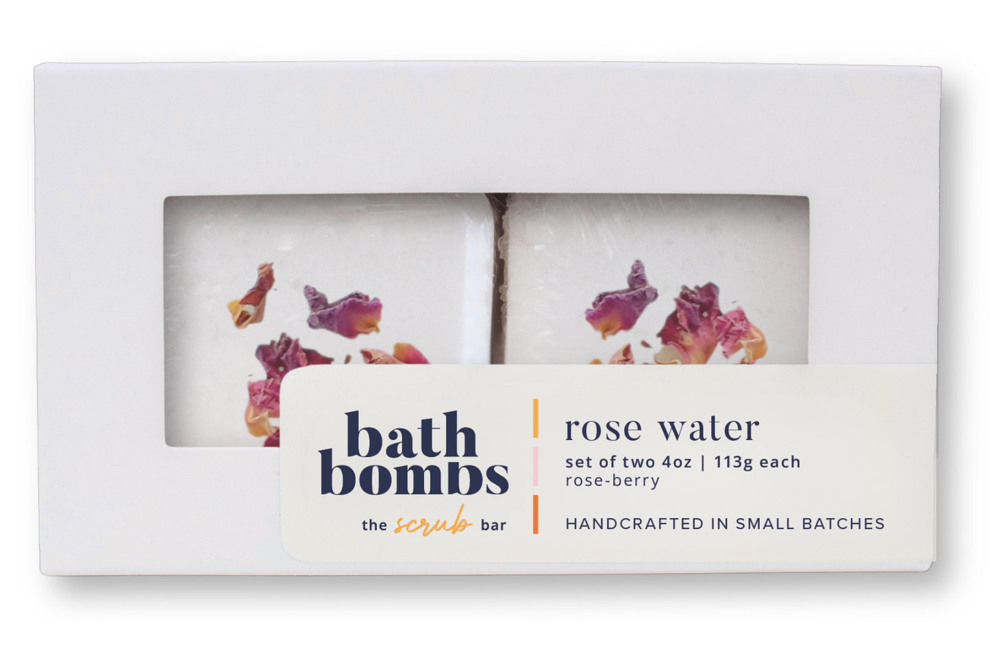 Rose Water Bath Bomb Set | Rose Petal Bath