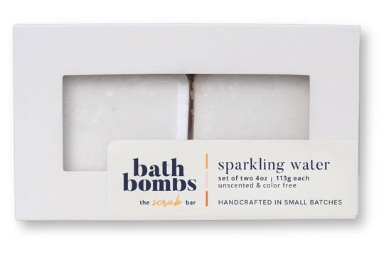 Sparkling Water Bath Bomb Set | Fragrance Free and No Added Coloring